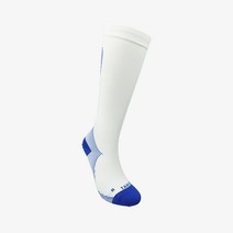 자전거양말 니삭스 무봉제 흡한속건 근저족막 긴양말 사이클, 화이트&블루