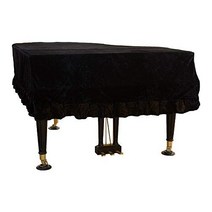 Mitef 클래식 유니버설 그랜드 피아노 커버 장식 피아노 커버 다양한 색상 및 크기 사용 가능, 230cm, 블랙