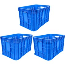 세화파렛텍 플라스틱박스 과일박스 과일상자 운반상자 이사박스, 연청, 3개