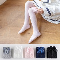 아동 양말 리본 오버 니삭스 5종 색상