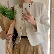 캐주얼 올 매치 짧은 모직 재킷 가을여성자켓