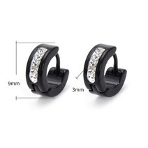 ESSFF 잘 생긴 멋진 다채로운 작은 후프 귀걸이 여성을위한 피어싱 스테인레스 스틸 서클 Earings 농구 펑, 09 BE0266