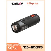 EXSKOF 액션 카메라 4K 30fps 방수 와이파이 170도 각도 오토바이 자전거 헬멧 캠코더 스포츠 가성비액션캠, D.128GB카드추가