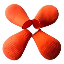 애완 동물 고무 비 신발 방수 부츠 미끄럼 야외 강아지 고양이 항균 풍선 커버 캔디 색상, 04 orange_02 M