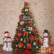 크리스마스 레드 리본 풀세트 트리(210cm) 꼬마 전구, 단품