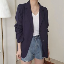 몽글리다 린넨 기본 루즈핏 자켓 2color 77가능