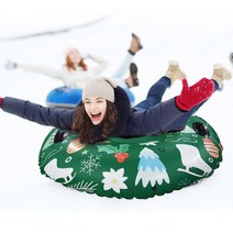 눈 썰매 스노우 튜브 pvc ski ring inflatable winter ski circle with handle floated sled skiing board pvc, 없음