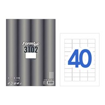폼텍 바코드용 전산라벨2 47 x 26.9 mm LQ-3102 20p, 40칸, 2개
