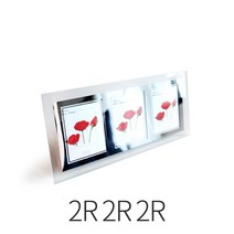 국산 크리스탈 3단액자 2Rx2Rx2R 유리액자 사진액자 78233EA, 위드쇼핑 본상품선택