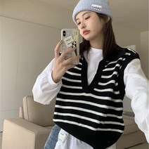 오버핏 여성조끼코디 베스트코디 겨울 코디