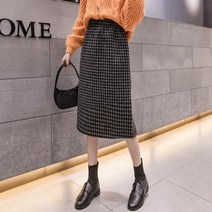온스타일러 레로 모직 체크스커트 여성 겨울 스커트