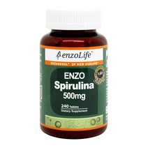 엔조라이프 스피루리나 500mg 240정 우주식량 스피리루나 피부영양제 중금속 배출, 1개