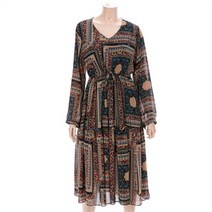 르니앤맥코이 르니앤맥코이 GD01 V넥 패턴쉬폰원피스 MJ10OP109 (8971301)