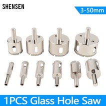 홀쏘 홀소 홀컷터 1 pcs 3-50mm 유리 구멍 톱 다이아몬드 코팅 드릴 비트 타일, 50mm