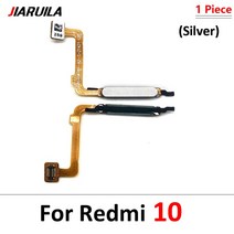 고화질 북 스캐너 양면 스캔 고급 스캔기 Xiaomi Redmi 9C 10 / 프라임 홈 버튼 지문 센서 스캐너 터치 ID, 05 Redmi 10 Silver