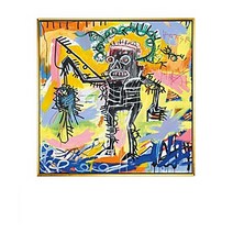 Basquiat 장 미쉘 바스키아 작품 / 호텔 카페 집 거실 인테리어 캔버스 벽걸이 그림액자 10, 골드