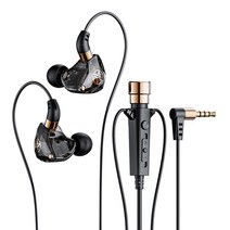 KT-02 스포츠 이어 버드 이어폰 3.5MM 잭 유선 헤드폰 소음 차단 헤드셋 라이브 노래 녹음 용 마이크 포함, [01] black 12m