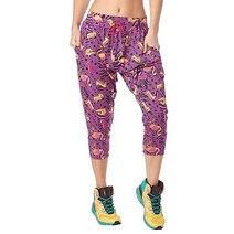 Zumba Activewear 댄스 카프리 스웨트팬츠 루즈핏 체육관 운동 바지 여성용 퍼플