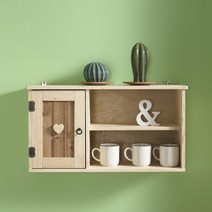 [햇살맑은집] 원목수납장 그릇장 진열장 거실 단문벽선반, 01.단문(내추럴)