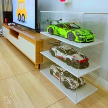 레고 보관가능 전시장 장식장 진열장 피규어 투명아크릴 케이스 아크릴 박스 10x10x20, 블랙/화이트/핑크개, 40x40cm.