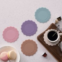 국산 플라이토 실리콘 프리스 컵받침, 아이보리