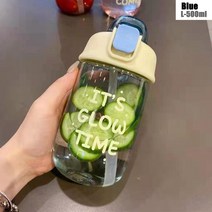 Portable Transparent High-capacity Leakproof Water Jugs Water Bottle Sports Drinking Cup Travel Kett, 01 blue-500ML