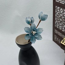 Mayfox한복비녀 우드비녀 한복 나무 올림머리 나비 수공예 전통 꽂이 플라워 한복 뒤꽂이 셀프 웨딩 올림머리 비녀