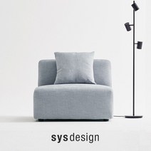 [시스디자인] 버니 방수 패브릭 1인 소파, 인디핑크