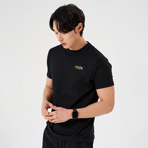 허그본 프리미엄 모달 스몰로고 HVN 액티브골드 머슬핏 반팔