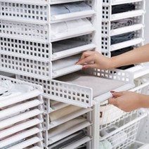 층층이파티션수납서랍 셔츠 니트보관함 옷장안 옷장속 서랍장 슬라이딩 틈새 다용도 의류정리함, 소 : 24 x 32 x 4cm