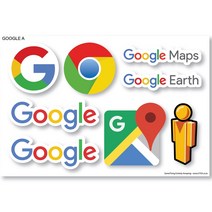 STEA 구글 GOOGLE 로고 스티커SET, 구글A타입