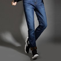 이노뱅크 기모안감 일자 스트레이트핏 스판 스키니 진 남자 청바지 ZHA254