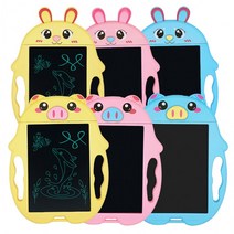 스마트 전자칠판 노트 메모 보드 그림패드(동물) 미니 유아 휴대용, 토끼블루