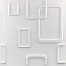 집 벽 혁신 기하학 3d 벽 패널 비 자체 접착 3d 벽 스티커 아트 세라믹 타일 벽지 룸 욕실 천장, 1 조각 - 밝은 흰색, l