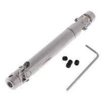 shangren RC 자동차 110-155 용 2xMetal 유연한 드라이브 샤프트 Cardan 조인트 커플러 스플라인, 70x50x20mm, 금속, 실버