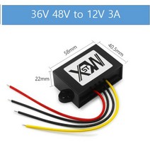 강압기 XWST-36v 48v ~ 12v DC 컨버터 4A 5A 7A 출력 ABS 플라스틱 방수 IP67 벅 볼트 전압 조정기 자동차, 01 7A_01 36V 48V_01 12V