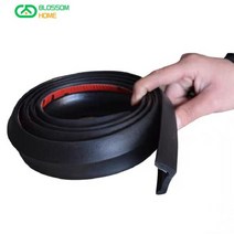 현관문 방풍 방음 스트립 롤러 셔터 도어 씰링 플립 도어 하단 씰 고무 블록 seal, 검은색, 길이 5m