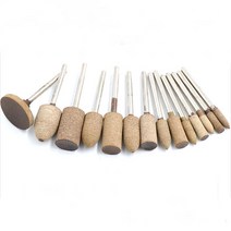 드레멜 로타리용 가죽 연마 버핑 버 마운트 포인트 휠 10 개, [07] 12mm, [01] Cylinder, [02] 2.35mm