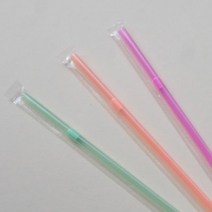개별포장 주름빨대 50개입 일자 민자 슬러쉬 빨대 스트로우, 색상, 슬러시빨대