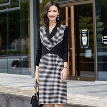 데스크유니폼 실장 사무직 안내데스크 아나운서룩 근무복 체크 A04