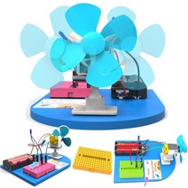각도 조절 선풍기 만들기 브레드 보드 전기 회로 구조 원리 학습 조립 키트 브래드 빵 판