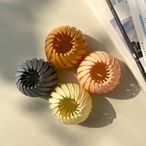 욜케이유 반머리 올림 똥 헤어집게 핀 당고 만두 포니 테일 볼륨, 4무광만두핀-핑크
