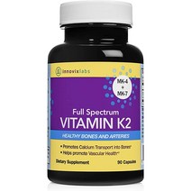 InnovixLabs Full Spectrum Vitamin K2 with MK-7 and MK-4 All-Trans Bioactive K2 600 mcg K2 per Pill Soy Gluten Free Non-GMO 90 Capsules Supports Health