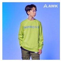 에어워크 주니어 패턴 레터링 포인트 분또 맨투맨 티셔츠