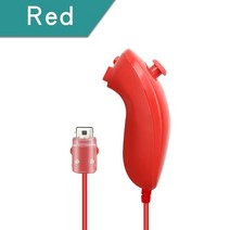 조이패드 피파패드 철권조이스틱 Wii 게임 컨트롤러용 Nunchuck 핸드 커브 핸들 컨트롤러 패드 악세서리 5 가지 색상, [05] Red, 1개