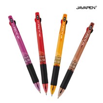 [영번지몰] 자바 제트3볼 부드러운 3색 멀티펜 유성 볼펜, 1개, 0.38mm_바디색상랜덤
