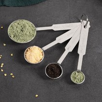 스텐 계량 스푼 4종세트 .25 2.5 5 5ml 계량 스푼 스텐 도구 베이킹용 홈베이킹 4P, 계량스푼4pcs, 본상품선택