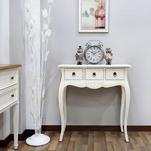 로시드 콘솔 (화이트) 75x32cm 작은 미니 폭좁은 현관 복도 거실 모던 프렌치 엔틱 서랍 포인트 가구