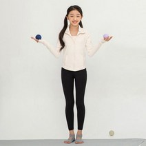 요가피기 YP10221 스너그 소프트 시그니처 10부 레깅스 블랙 키즈 요가복 필라테스복 반팔