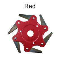 가정용 잔디깎이 강력한 편안한 무선 벌초 자주식 잔디깎는기계범용 망간 강철 브러시 쉬운 커터 블레이드, 01 Red